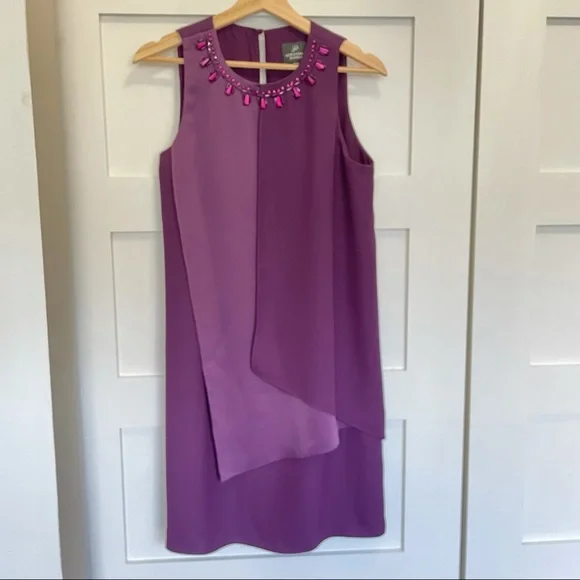 Adrianna Papell | Dresses | Adrianna Papell Cocktail Party Dress Deep Purple Jewel Neck Shift Loose Fit Sz 4 | Poshmark Adrianna Papell | Dresses | Adrianna Papell Cocktail Party Dress Deep Purple Jewel Neck Shift Loose Fit Sz 4 | Poshmark